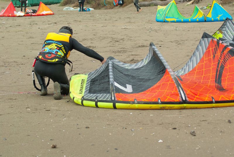 Laying out the kite