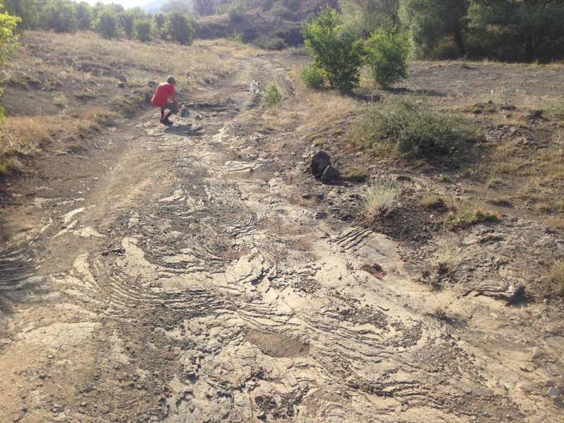 Technical line mountain biking